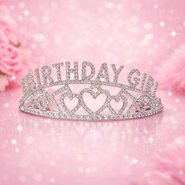 Szülinapi tiara – „Birthday Girl” korona tortadísznek is