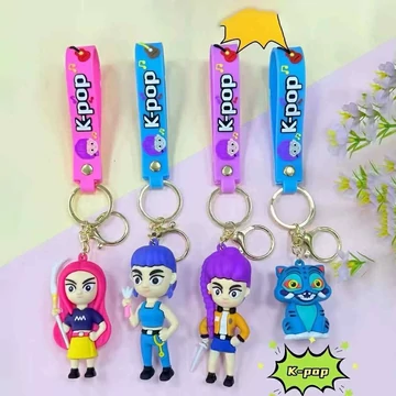 K-Pop Figurás Szilikon Kulcstartó