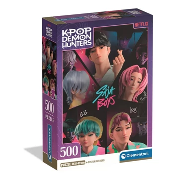 K-pop Démonvadászok Saja Boys 500 db-os Compact puzzle Clementon