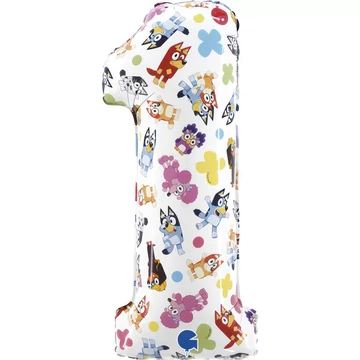 Bluey Friends 1-6 szám fólia lufi 66 cm