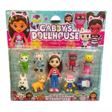 Játékkészlet 9 db Gabby’s Dollhouse figurával 