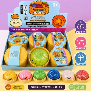 Squishy Bun – Rainbow Mystery Dumpling (Sugar Edition)