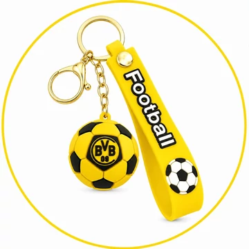 Borussia Dortmund (BVB) focilabda kulcstartó – tökéletes ajándék szurkolóknak