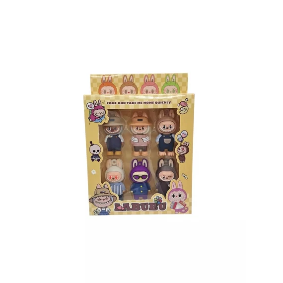 Labubu Mini Figura Szett – 6 db ( kb 5-6 cm)