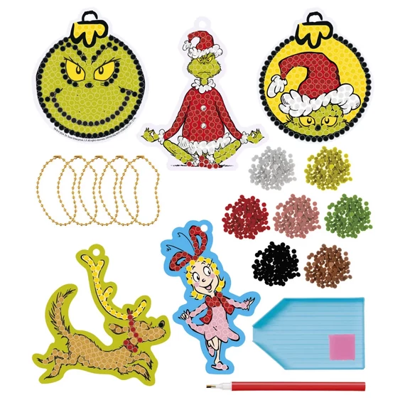 A Grincs Dr Seuss gyémántszemes szett akasztóval 