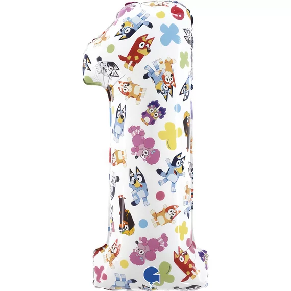 Bluey Friends 1-6 szám fólia lufi 66 cm