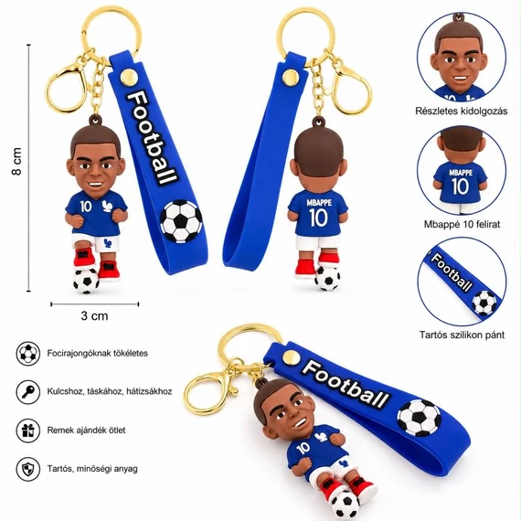 Mbappé figura kulcstartó – kötelező darab futballrajongóknak