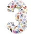 Bluey Friends 1-6 szám fólia lufi 66 cm