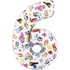 Bluey Friends 1-6 szám fólia lufi 66 cm