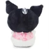 Plüss játék, Kuromi típusú a Hello Kitty Sanrio sorozatból, mérete 20 cm, színe fekete fehér rózsaszín